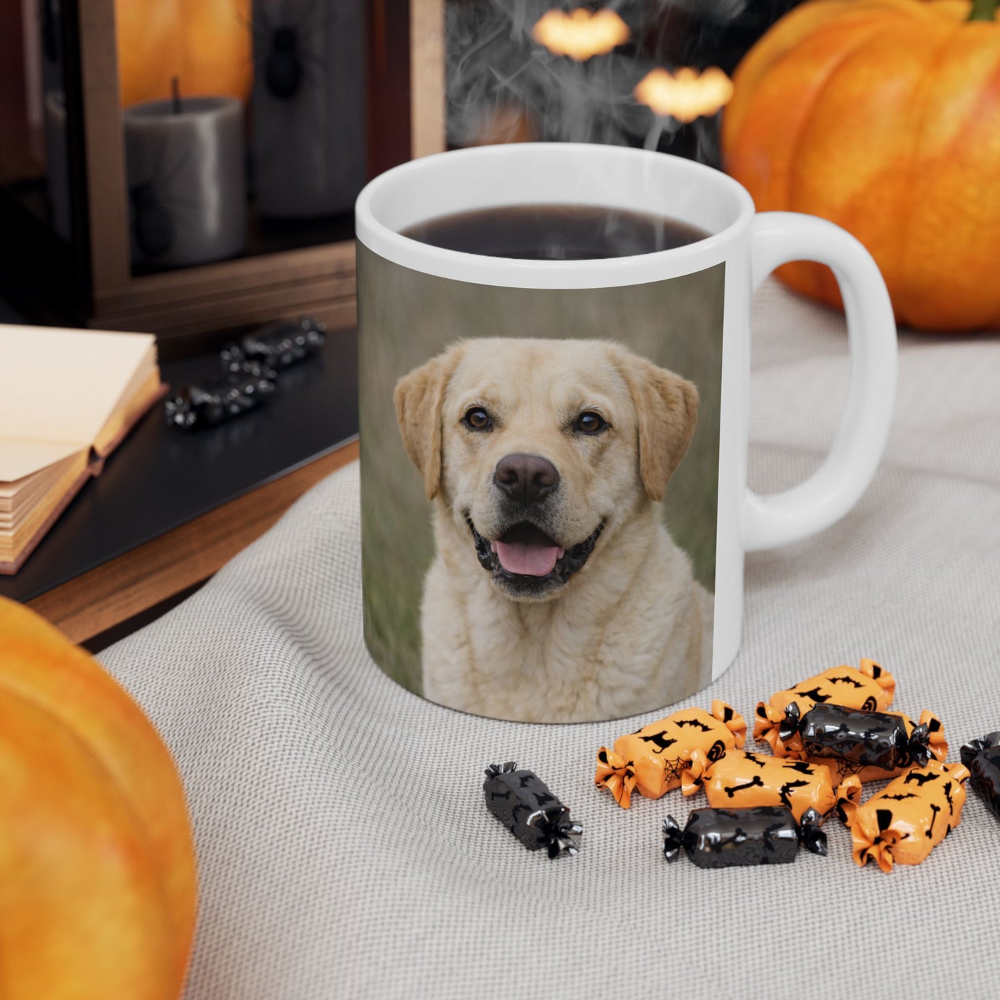 Yellow Lab Photo Mug — Dog Lover Ceramic Coffee Cup (11oz)