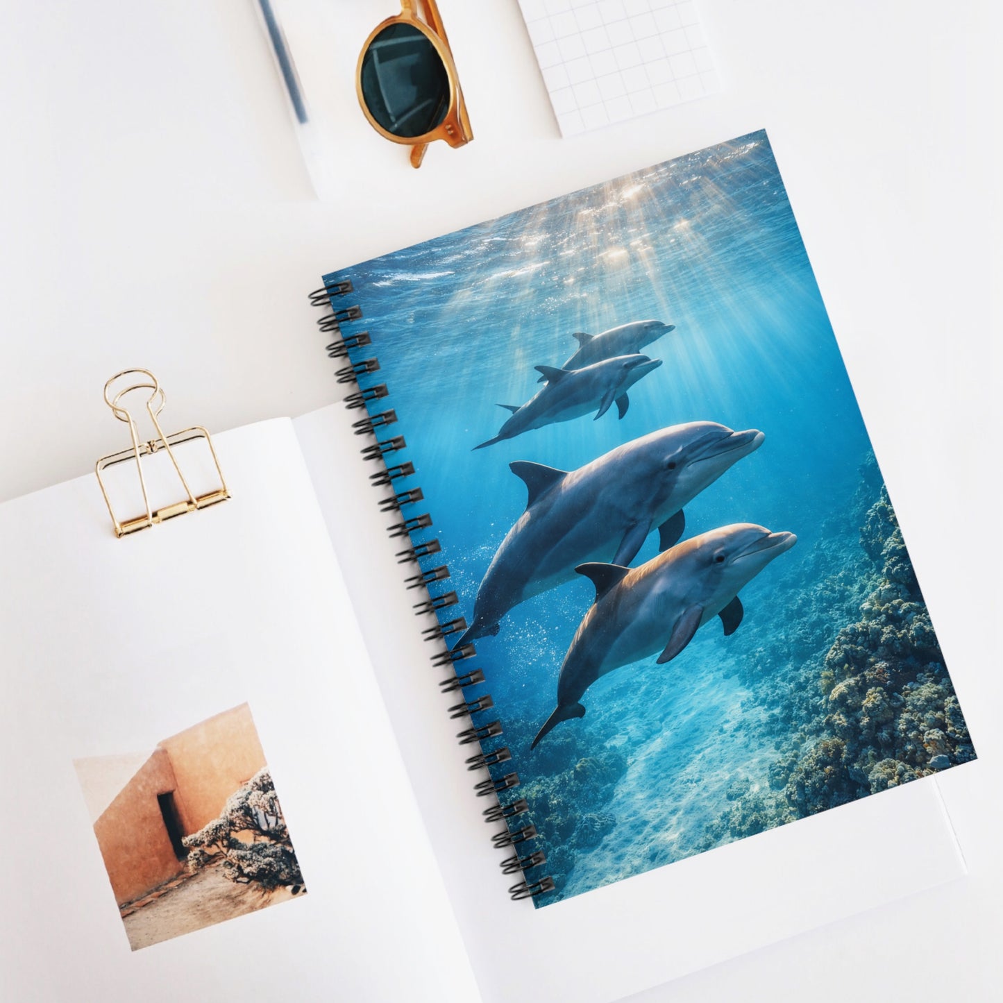 Dolphin Ocean Spiral Notebook — Ruled Journal for Kids & Marine Lovers