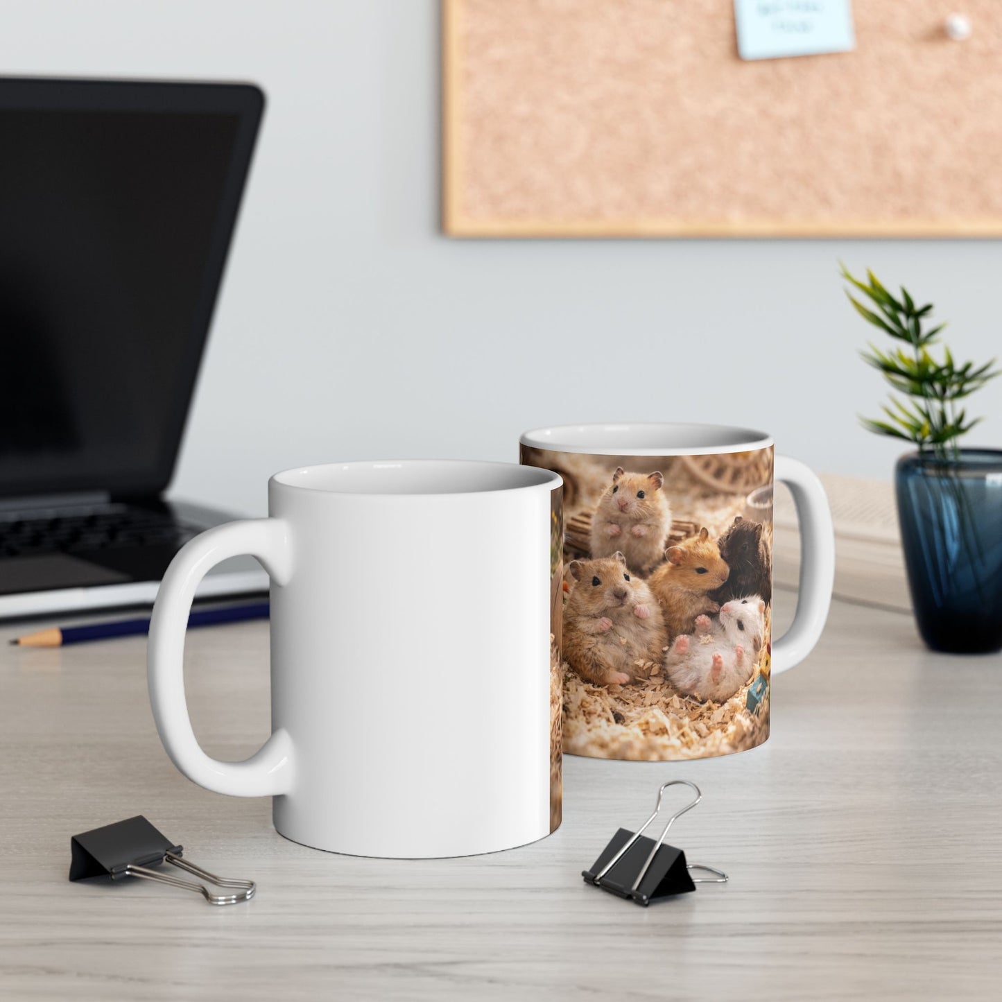 Cute Hamster Pile Mug | Ceramic Coffee Mug