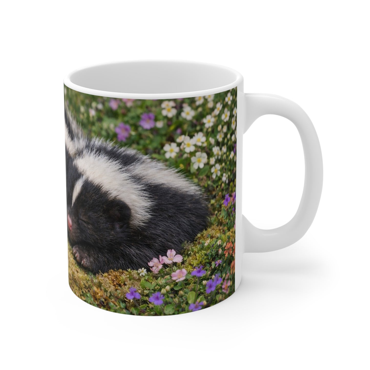 Sleeping Baby Skunks Mug | Cute Wildlife Animal Coffee Cup