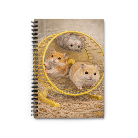 Hamster Trio Spiral Notebook — Cute Pet Notebook, Ruled Journal for Kids & Animal Lovers