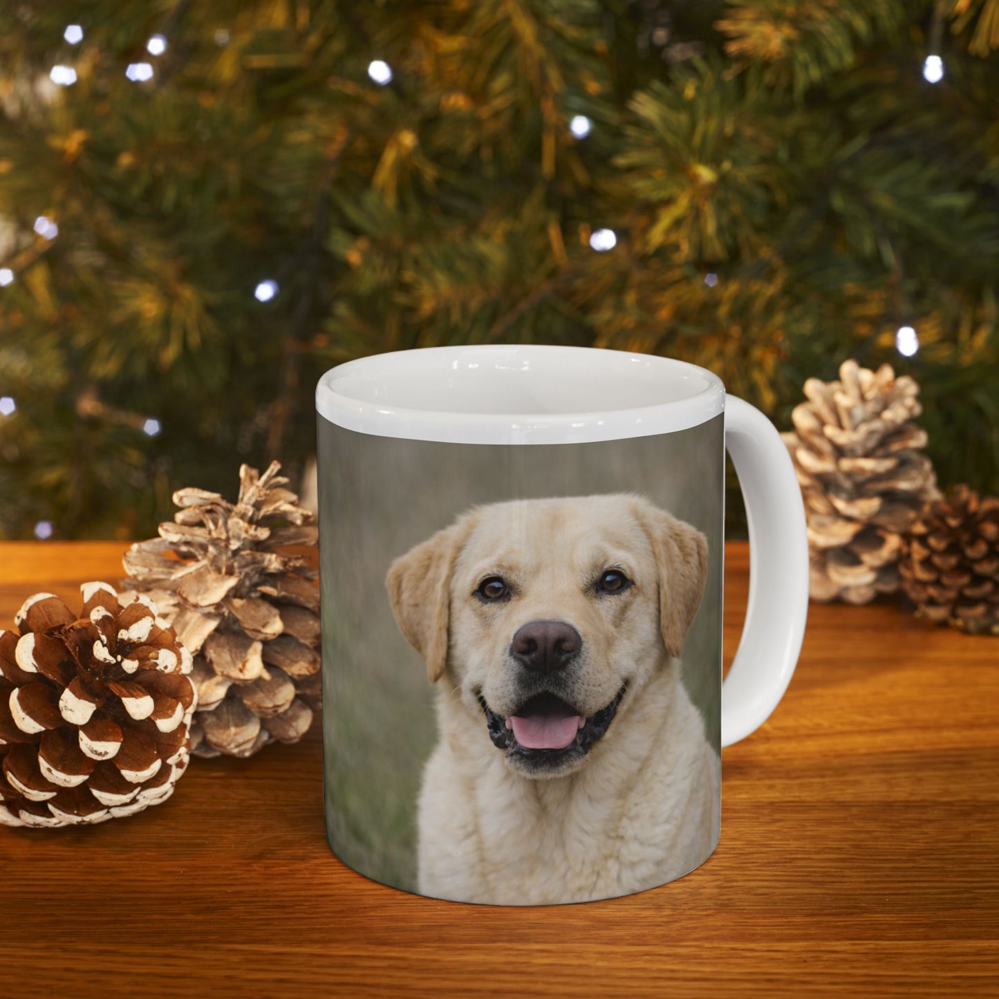 Yellow Lab Photo Mug — Dog Lover Ceramic Coffee Cup (11oz)