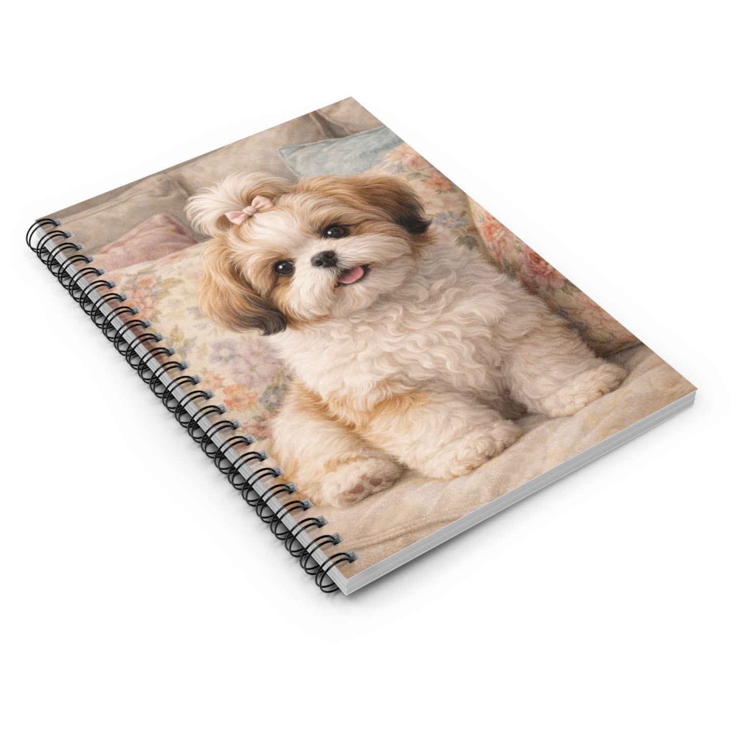 Cute Shih Tzu Puppy Spiral Notebook — Ruled Journal for Dog Lovers