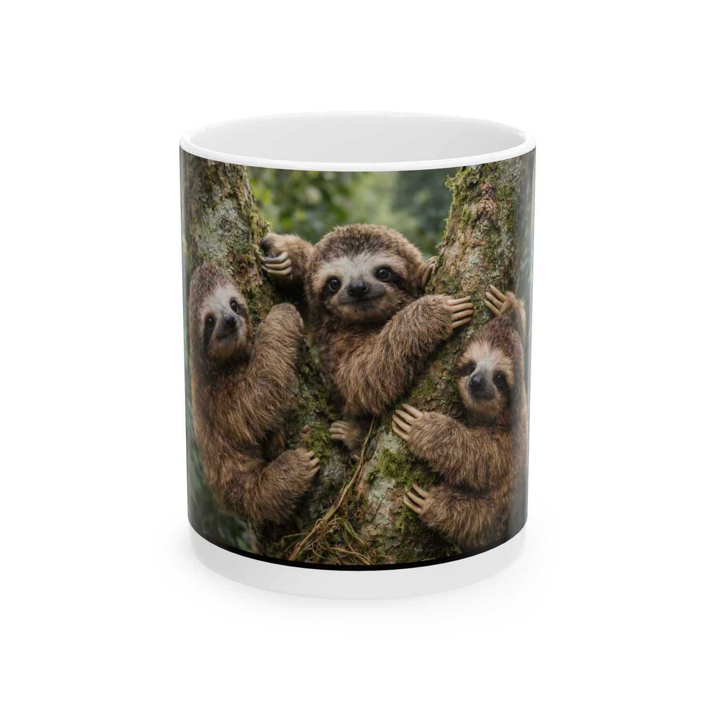 Sloth Family Ceramic Mug — Cute 11oz