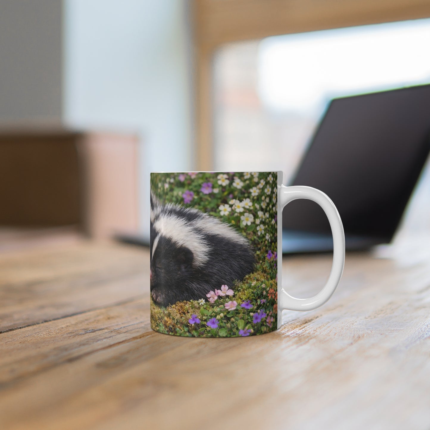 Sleeping Baby Skunks Mug | Cute Wildlife Animal Coffee Cup