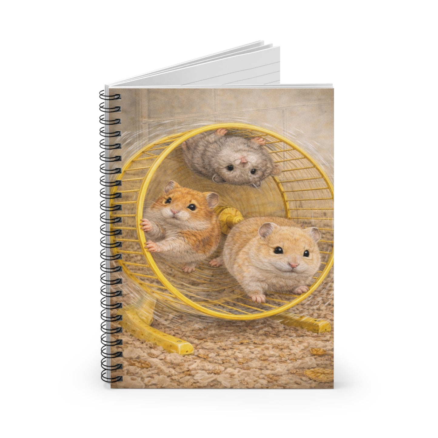 Hamster Trio Spiral Notebook — Cute Pet Notebook, Ruled Journal for Kids & Animal Lovers