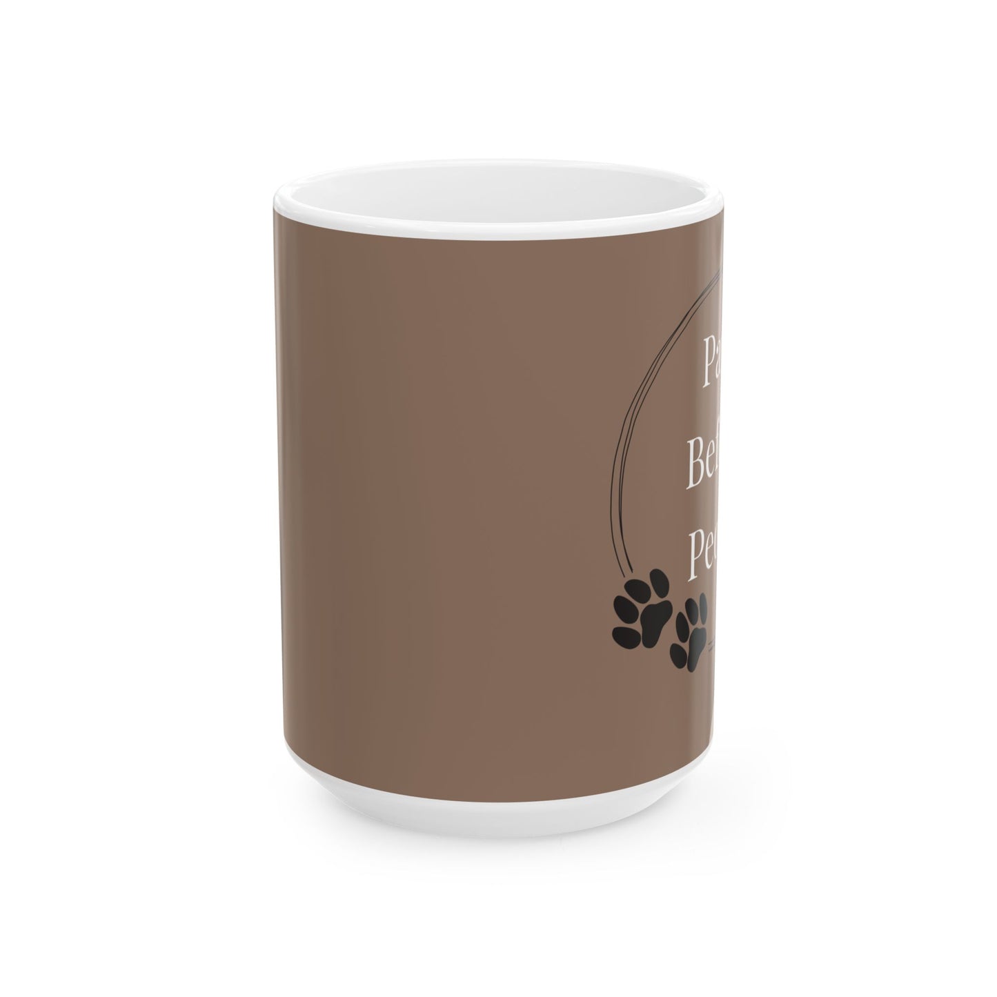 Animal lover Ceramic Mug — Paw Print Coffee Cup (15oz)
