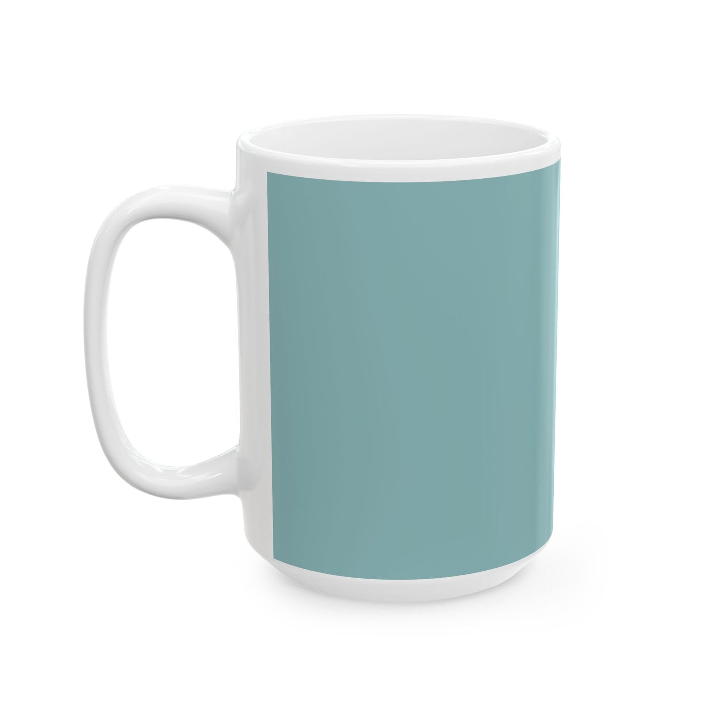 Pet Lover Ceramic Mug – "Sorry. Can't. Pets." Teal Paw Print Coffee Cup  (15oz)