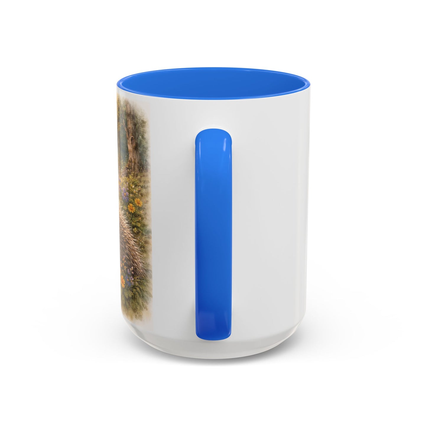 Cute Woodland Animal Mug — Rabbits & Porcupine Vintage Nature Coffee Cup (15oz)