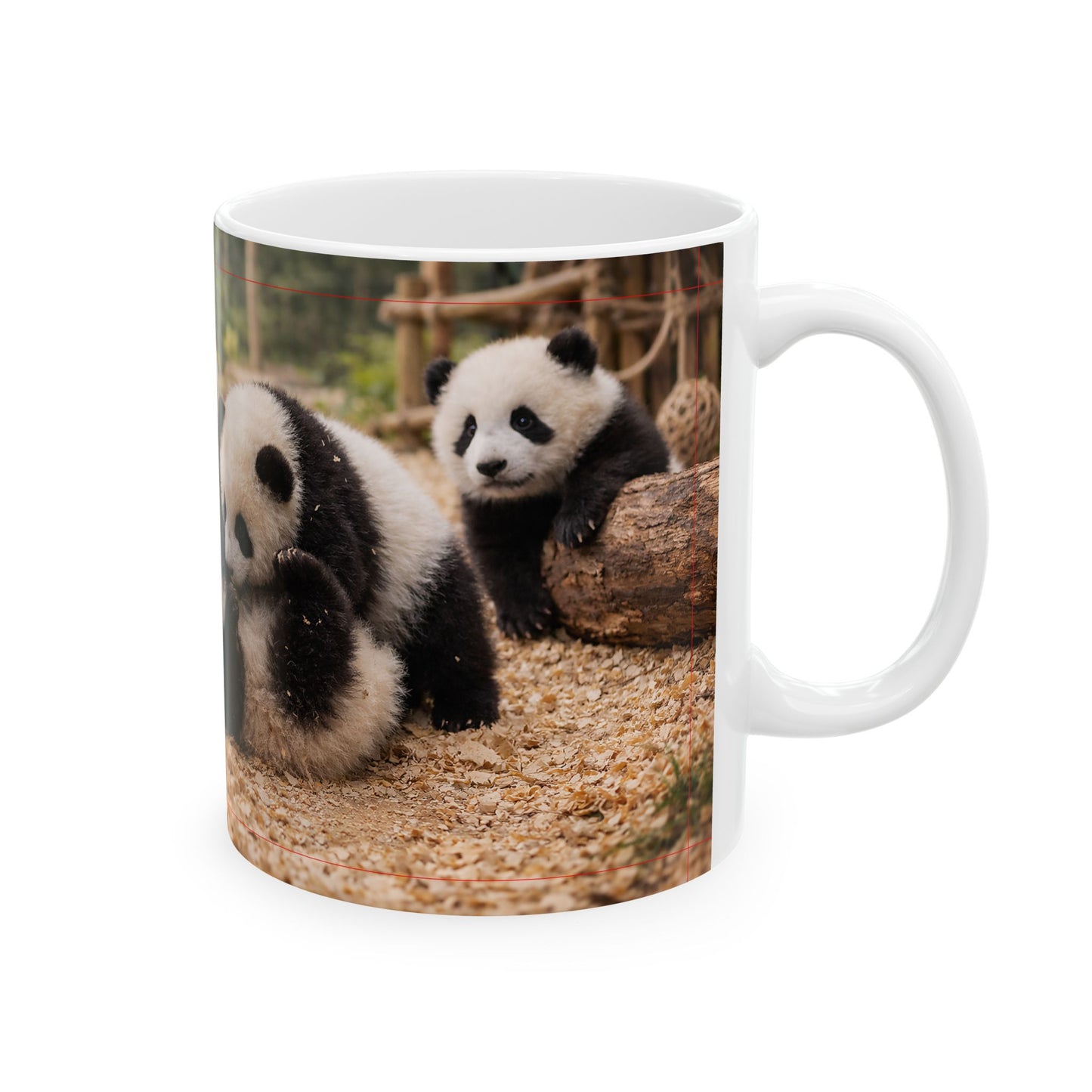 Baby Panda Family Mug | Ceramic Coffee Cup, 11oz