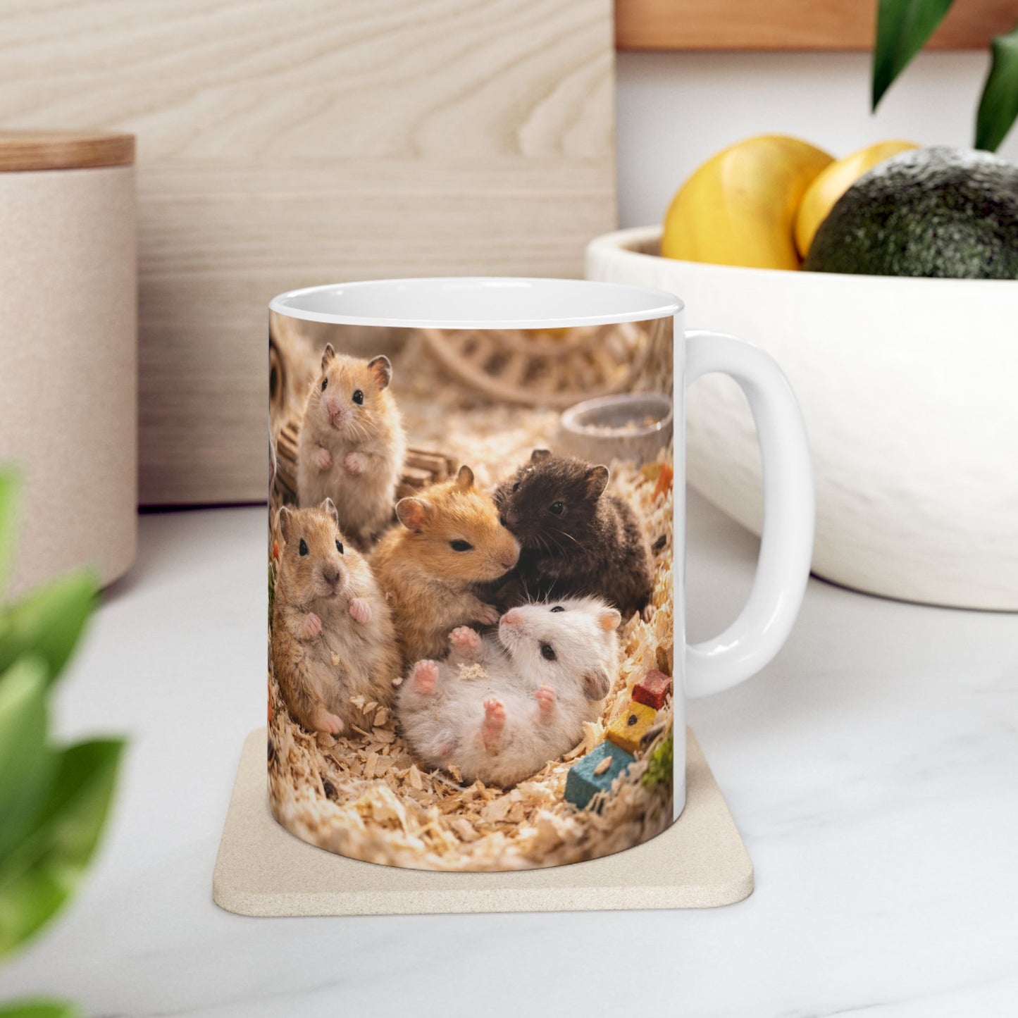 Cute Hamster Pile Mug | Ceramic Coffee Mug