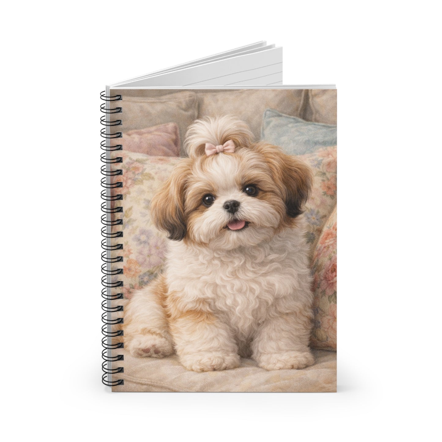 Cute Shih Tzu Puppy Spiral Notebook — Ruled Journal for Dog Lovers