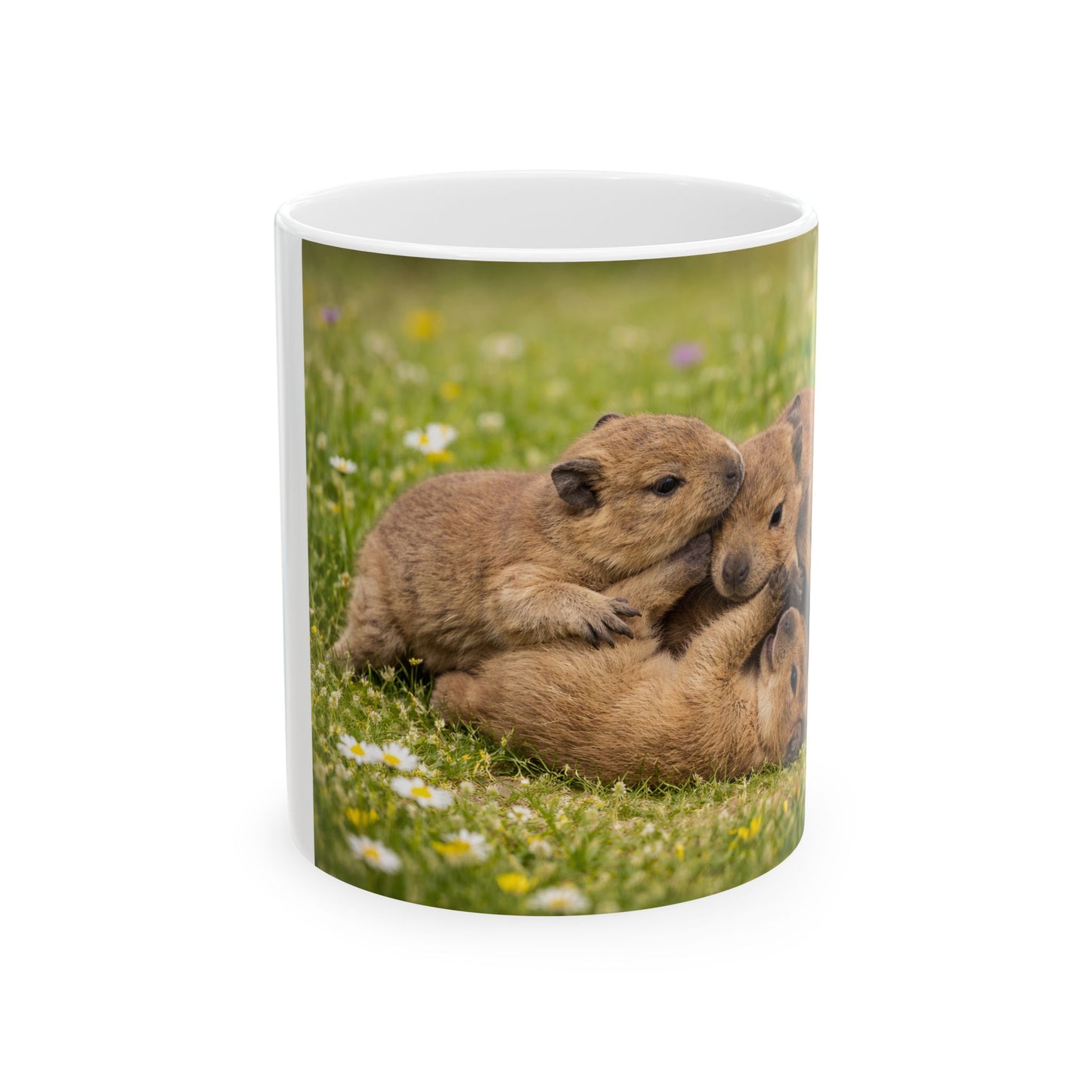 Capybara Pups Mug | Cute Wildlife Photo Ceramic Mug