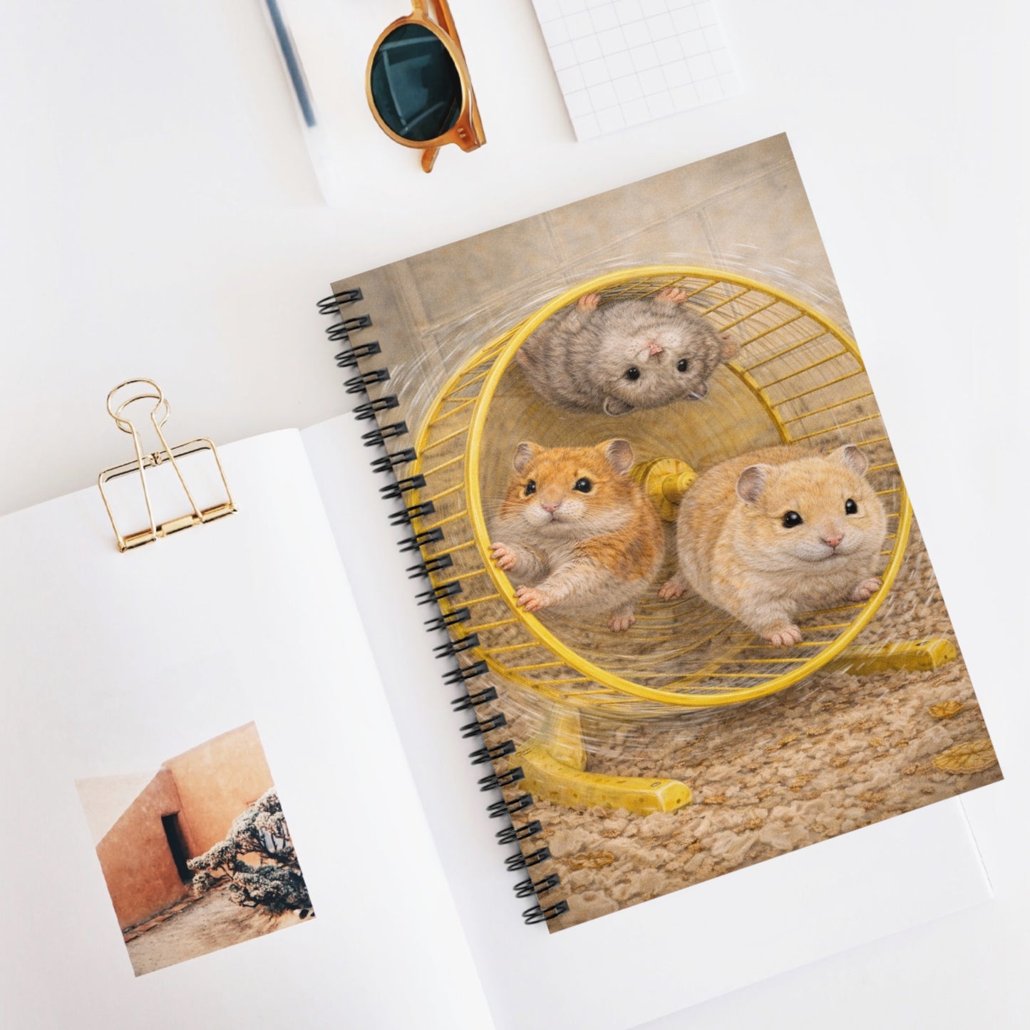 Hamster Trio Spiral Notebook — Cute Pet Notebook, Ruled Journal for Kids & Animal Lovers