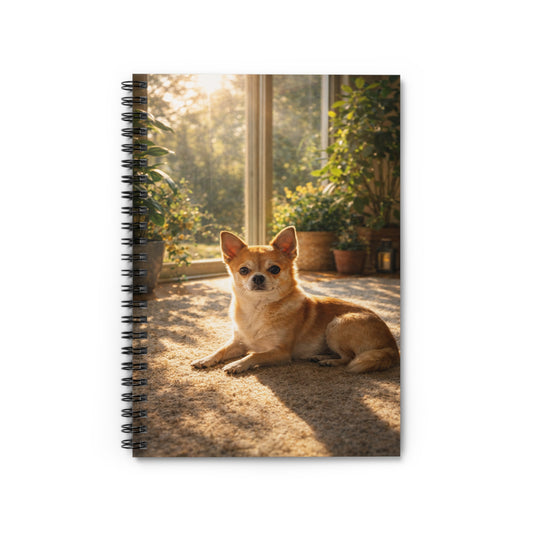 Chihuahua Sunbeam Spiral Notebook — Ruled Lined Journal for Dog Lovers