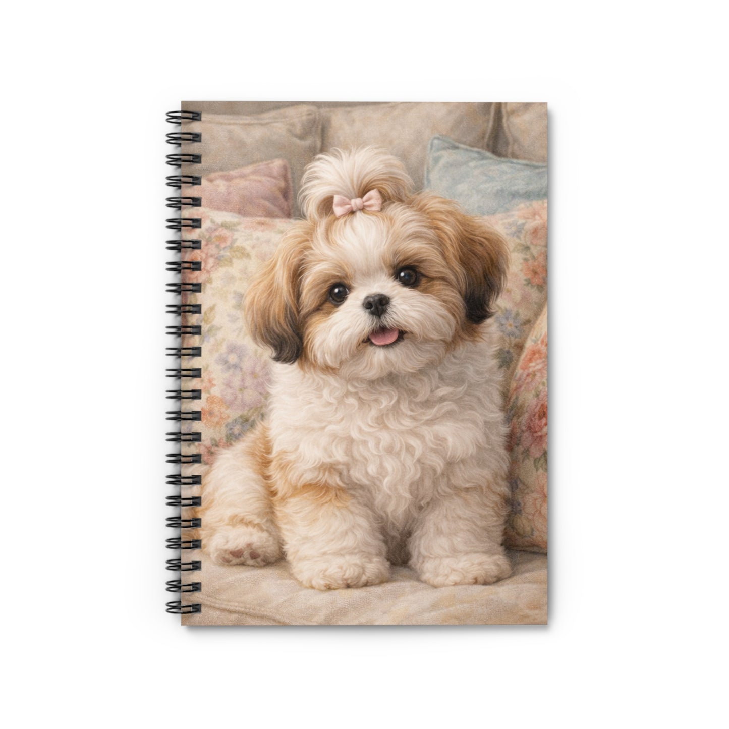 Cute Shih Tzu Puppy Spiral Notebook — Ruled Journal for Dog Lovers