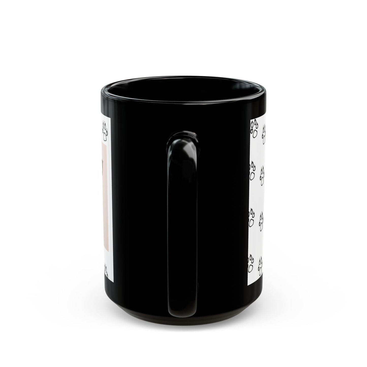 "Fueled by Coffee and Fur" Black Mug — Funny Pet Lover Coffee Cup (15oz)