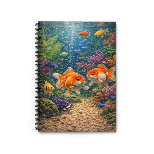 Goldfish Aquarium Spiral Notebook — Ruled Journal for Fish Lovers