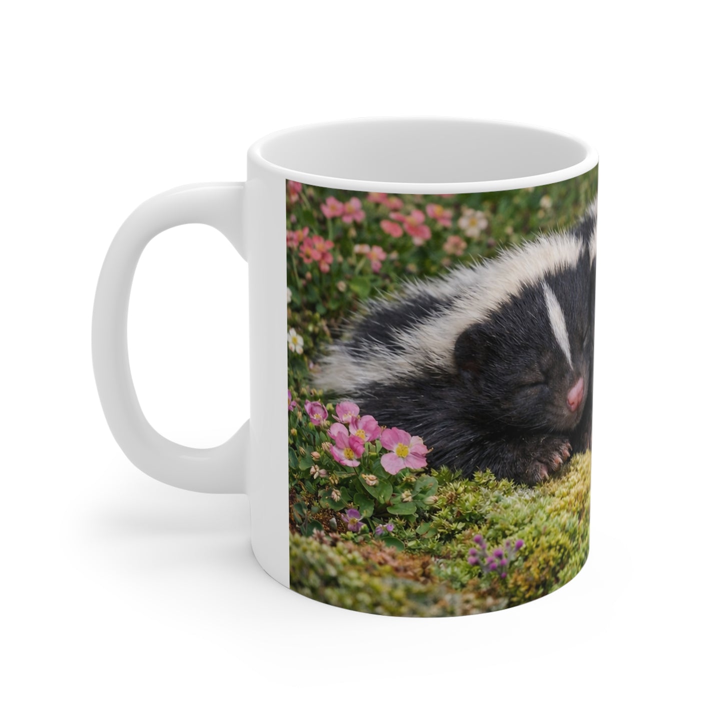 Sleeping Baby Skunks Mug | Cute Wildlife Animal Coffee Cup