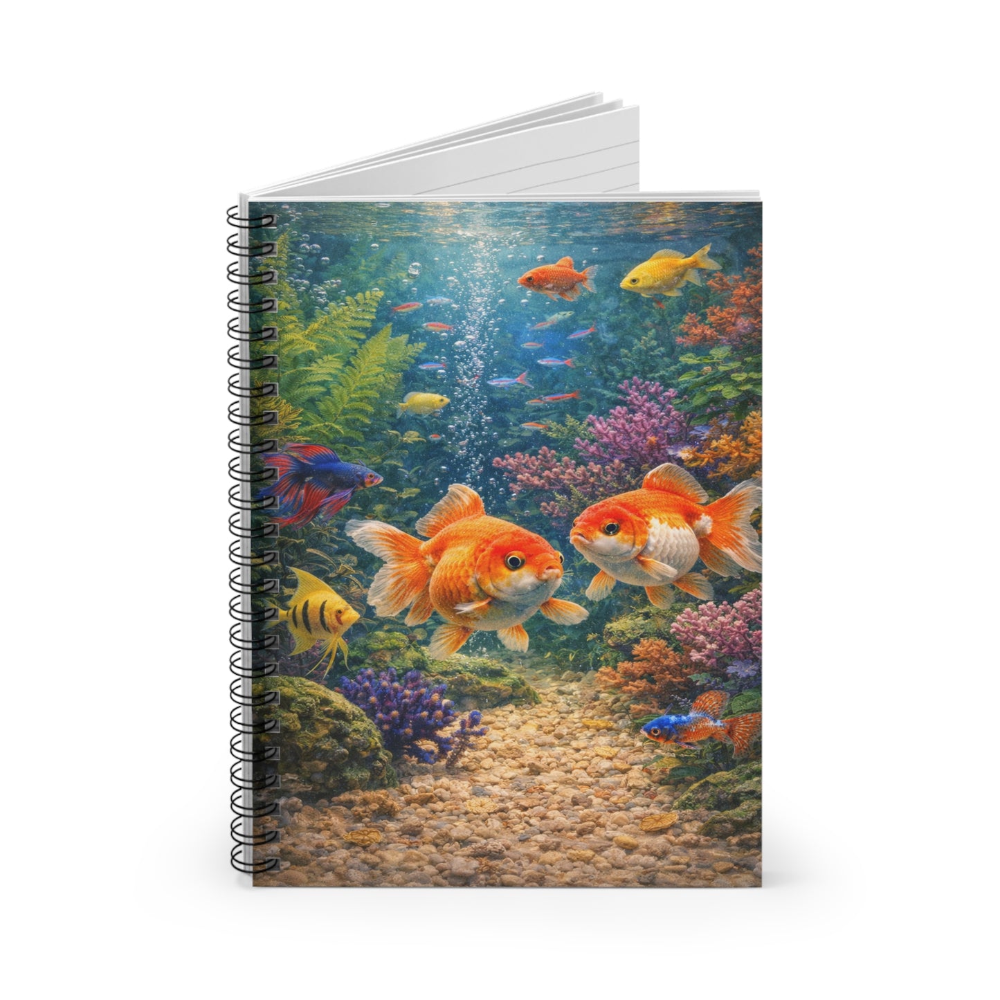 Goldfish Aquarium Spiral Notebook — Ruled Journal for Fish Lovers