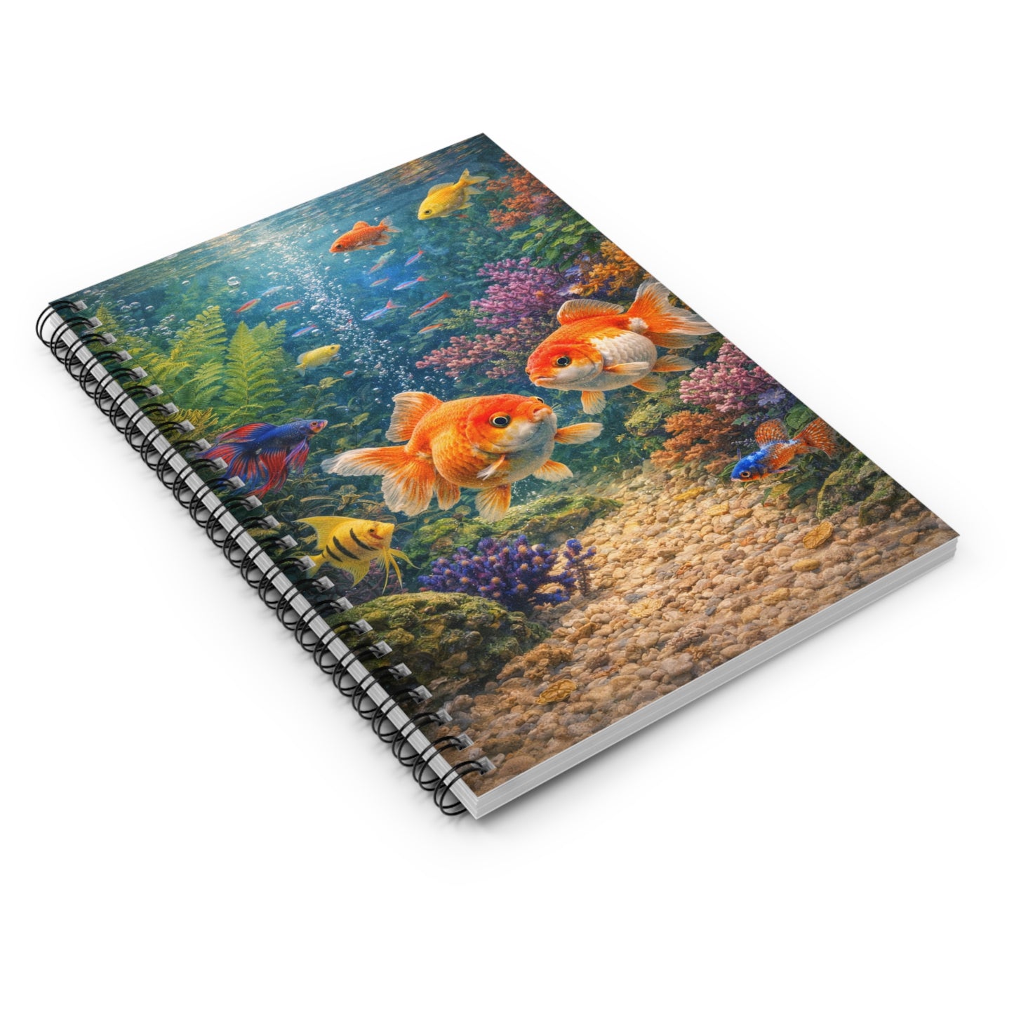 Goldfish Aquarium Spiral Notebook — Ruled Journal for Fish Lovers