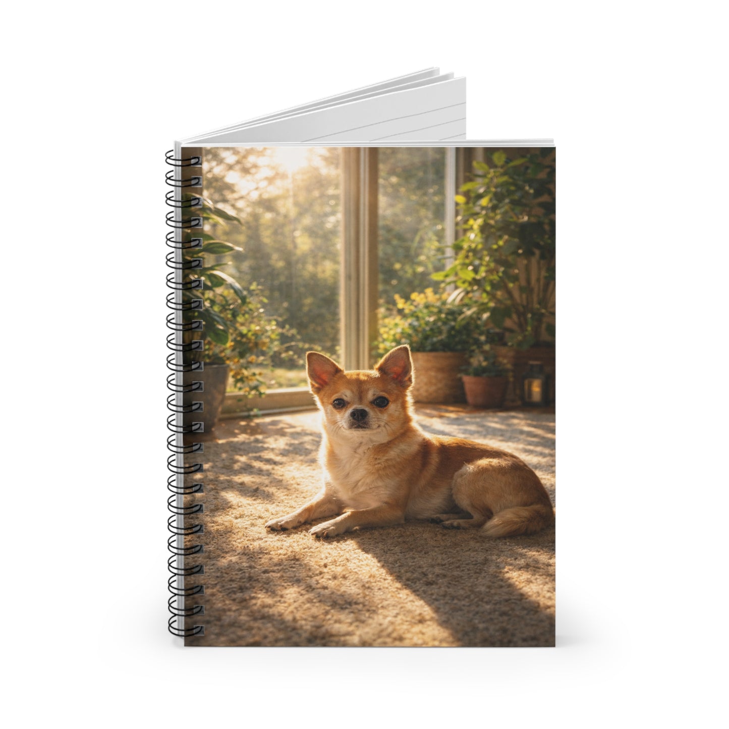 Chihuahua Sunbeam Spiral Notebook — Ruled Lined Journal for Dog Lovers