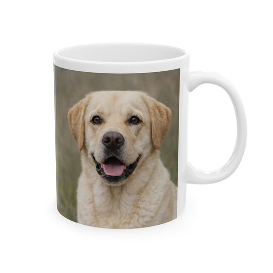 Yellow Lab Photo Mug — Dog Lover Ceramic Coffee Cup (11oz)