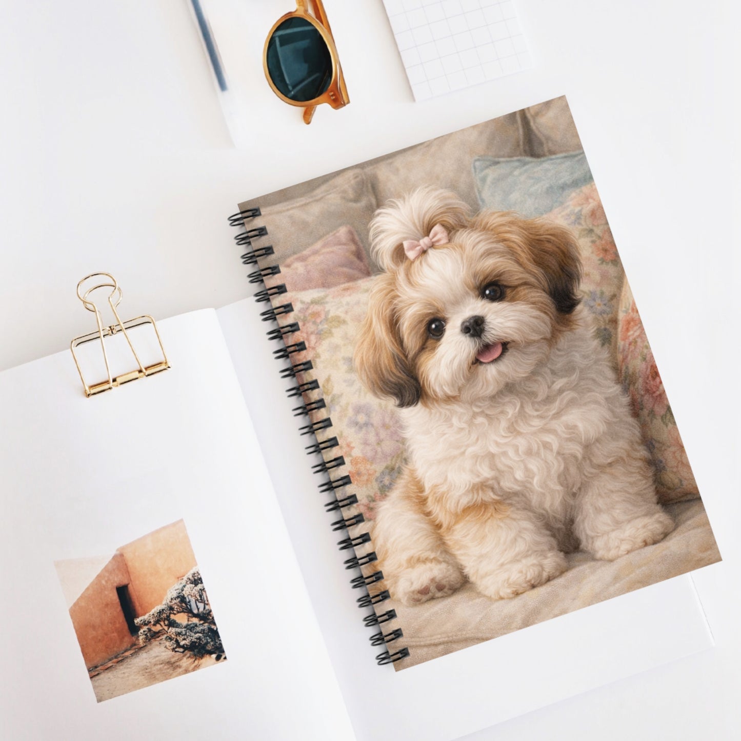Cute Shih Tzu Puppy Spiral Notebook — Ruled Journal for Dog Lovers