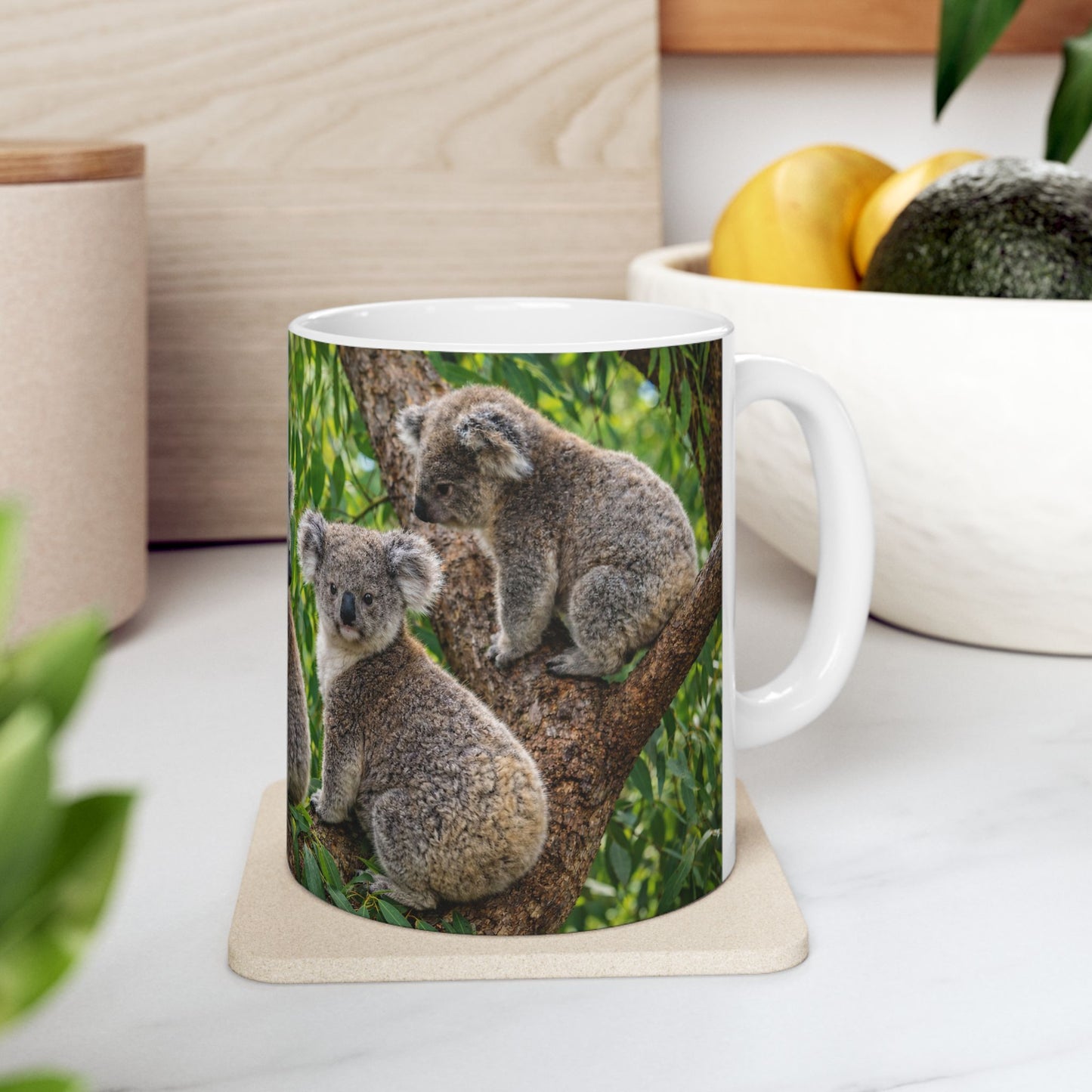 Koala Photo Ceramic Mug — Cute Australian Wildlife Coffee Cup (11oz)